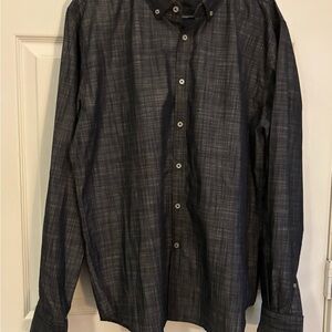 Men's Black Button-Up Shirt